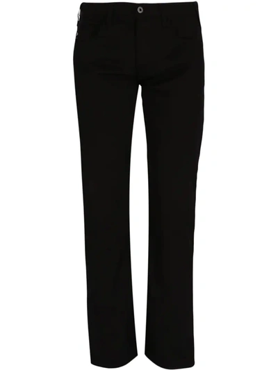 Emporio Armani Mid-rise Straight Leg Jeans In Denim Nero