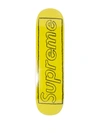 Supreme X Kaws Chalk Logo Skateboard In Gelb