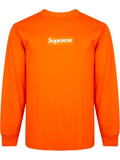 Supreme Box Logo Long-sleeve T-shirt In Orange