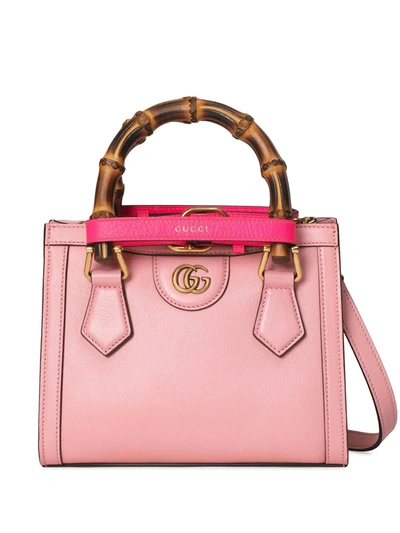 Gucci Diana Mini Tote Bag In Pink & Purple