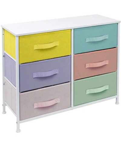 Sorbus Extra Wide Dresser Organizer With 6-drawers In Pastel