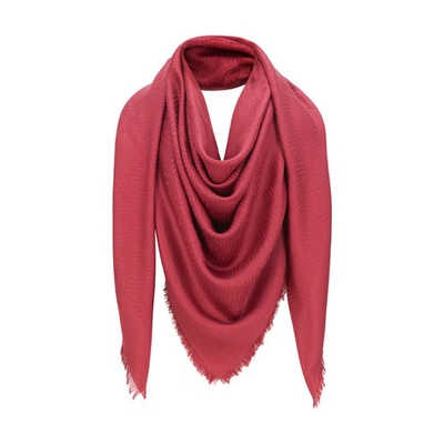 Fendi Signature Shawl In Rouge  1