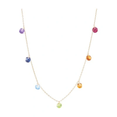 Persée Necklace Chakras 7 Pierres In Yellow Gold