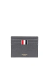 Thom Browne Gray Crab Appliqué Card Holder In Grey