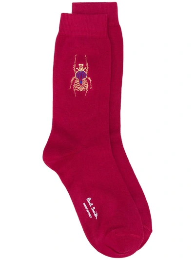 Paul Smith Beetle Socks In Red
