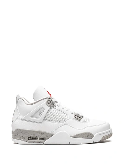 Jordan Air  4 Retro "white Oreo" Trainers In White/fire Red/tech Grey