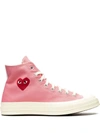 Converse X Cdg Chuck 70 High Sneakers In Pink