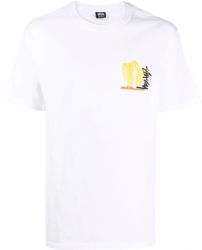 Stussy Desert Bloom Print T-shirt In Weiss
