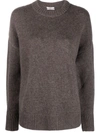 Co Drop Shoulder Jumper In Braun