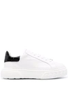 CASADEI OFF ROAD LACROC LEATHER SNEAKERS