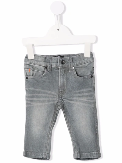 Bosswear Babies' Slim-cut Jeans In Grey