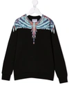 Marcelo Burlon County Of Milan Wings-print Sweatshirt In Black
