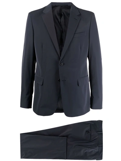 Prada Single-breasted Two-piece Suit In Blue