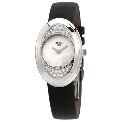 Tissot T-trend Mother Of Pearl Multi-colored Precious Stones Ladies Watch T03.1.325.80 In Black