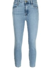 FRAME LE HIGH SKINNY CROPPED JEANS