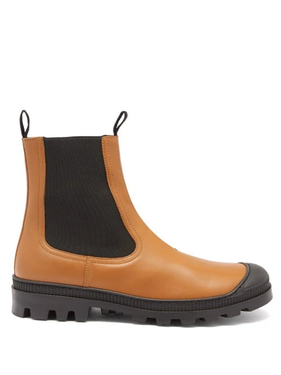 Loewe Toe-cap Leather Chelsea Boots In Brown