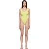 REINA OLGA YELLOW SCRUNCH RUBY ONE-PIECE SWIMSUIT