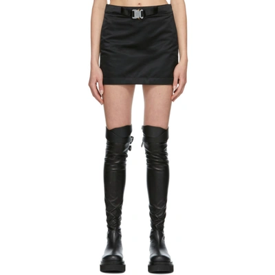 Alyx Black Satin Buckle Skirt