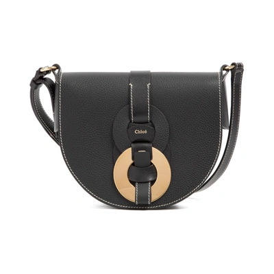 Chloé Small Darryl Saddle Crossbody In Black