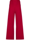 Norma Kamali Wide-leg Flared Trousers In Red