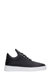FILLING PIECES FILLING PIECES LOW TOP RIPPLE SNEAKERS IN BLACK LEATHER,10127541861