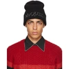 Alexander Mcqueen Wool And Cashmere Hat With Logo In 1078 Black/ivory