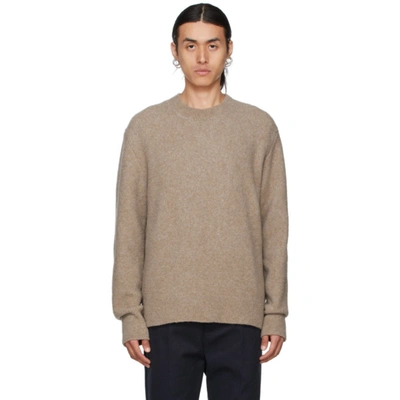 Nanushka Virote Knitted Crewneck Sweater In Beige