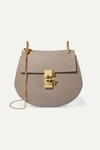 CHLOÉ DREW SMALL TEXTURED-LEATHER SHOULDER BAG