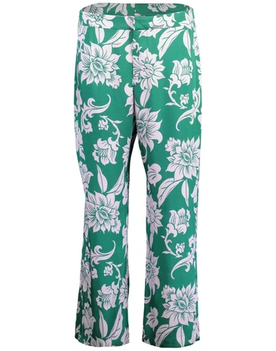 Alexis Edalene Floral-print Straight-leg Trousers In Green