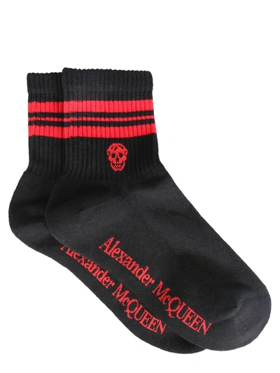 Alexander Mcqueen Black Cotton Socks