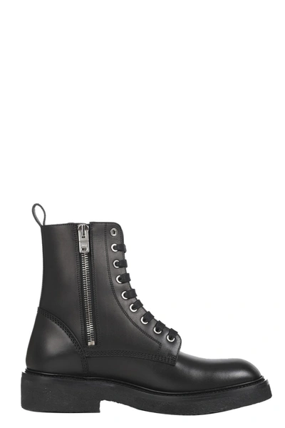 Amiri Combat Zipped Ankle Boots In Black