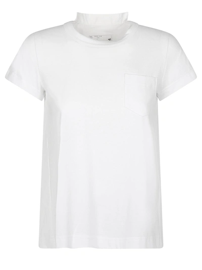 Sacai T-shirt In White Cotton