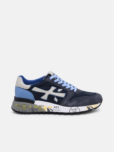 Premiata Blue Premium Quality Leather And Technical Fabric Mick Sneakers