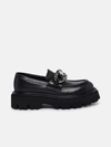 Casadei Chain-detail Chunky Leather Loafers In Black
