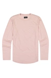 Goodlife Scalloped Hem Long Sleeve T-shirt In Pale Mauve