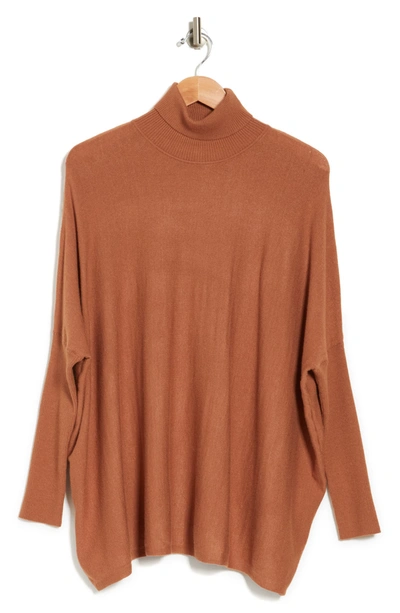 Joseph A Oversized Boxy Turtleneck In Camel New Color