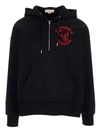 Alexander Mcqueen Jersey Hoodie With Logo In Black