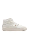 Santoni Man Sneakers Off White Size 8.5 Leather In White
