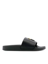 Giuseppe Zanotti Newlaburela Printed Leather Slides In Black