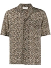 SAINT LAURENT 豹纹短袖衬衫