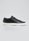 Common Projects Original Achilles Low Suede Sneakers In Black