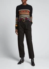 Etro Metallic Fair Isle Wool-blend Sweater In Multi