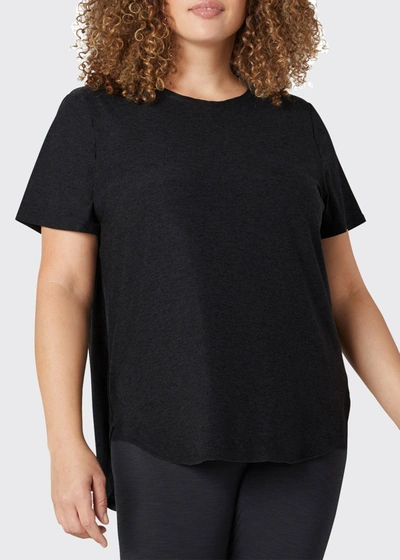 Beyond Yoga Plus Size On The Down Low Active Tee In Darkest Night