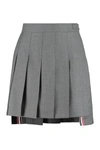 THOM BROWNE WOOL PLEATED SKIRT,FGC402V00626 035