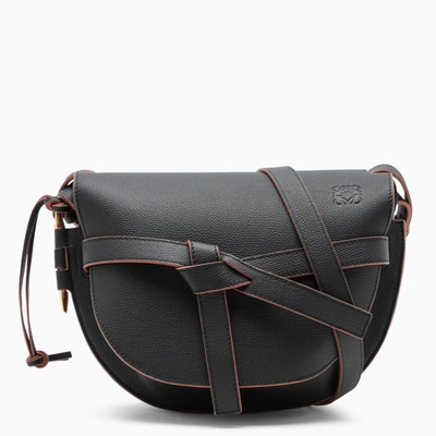 Loewe Mini Gate Leather Dual Cross-body Bag In Black