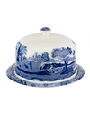 Spode Blue Italian 2pc Serving Platter With Dome