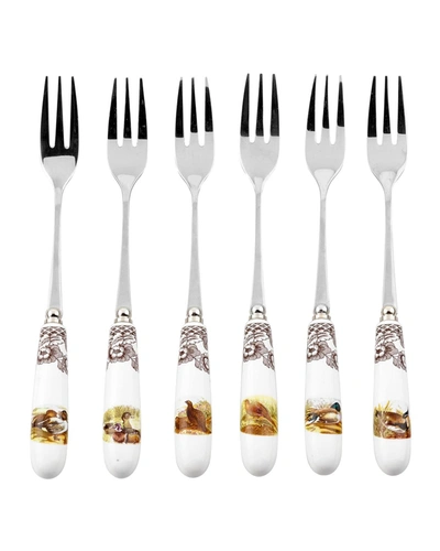 Spode Woodland Cutlery Set Of 6 Pastry Forks