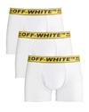 Off-white Three-pack White Industrial Boxers In White Yellow