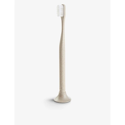 Bogobrush Biodegradable Toothbrush And Stand In Flax