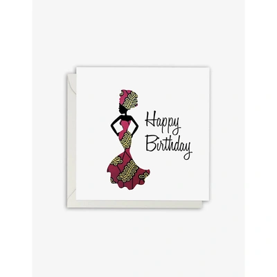 Afrotouch Design Chinyere Birthday Greetings Card 15cm X 15cm